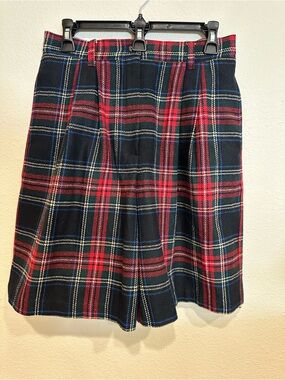 SAG HARBOR Vintage Women’s Plaid - Red, Blue and Black - Bermuda Shorts—Size 12